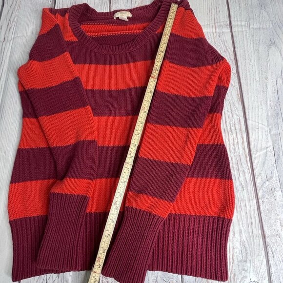 Route 66 Sweater Size Large Red‎ Purple Striped Knit Winter Fall Halloween - Picture 11 of 12